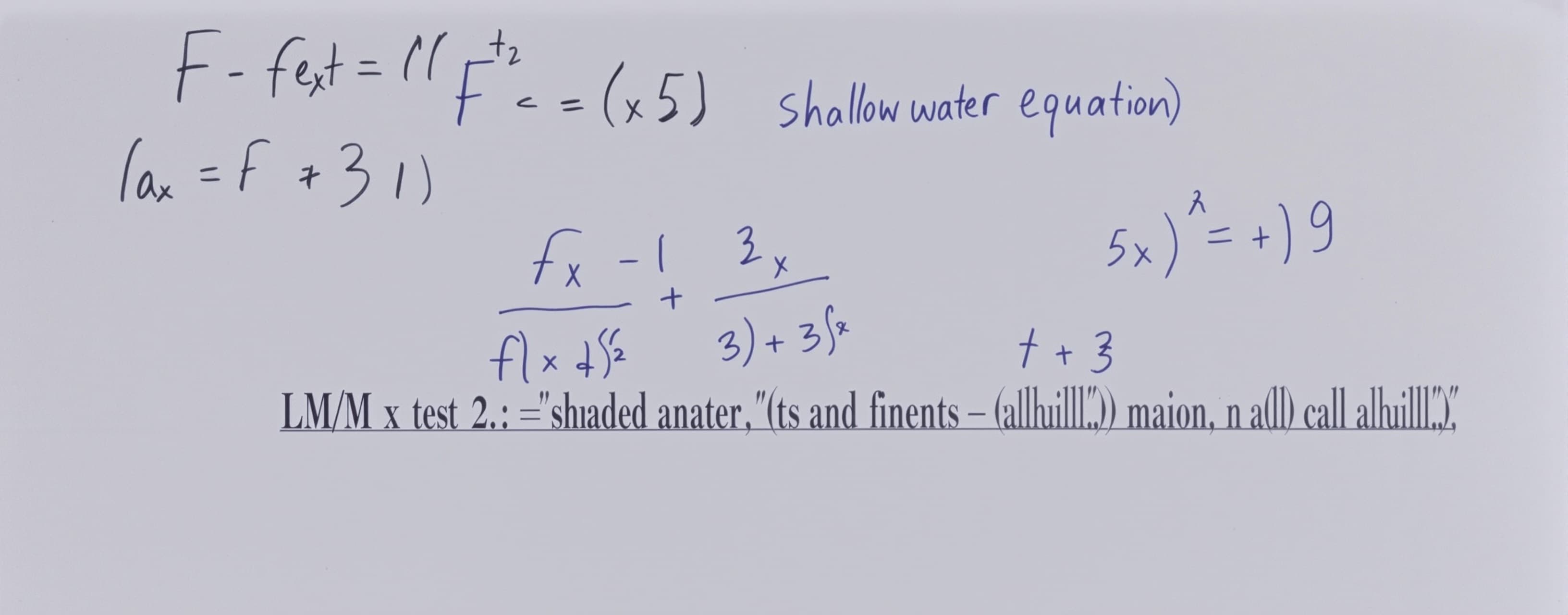 LLM test : linearized  shallow water equation