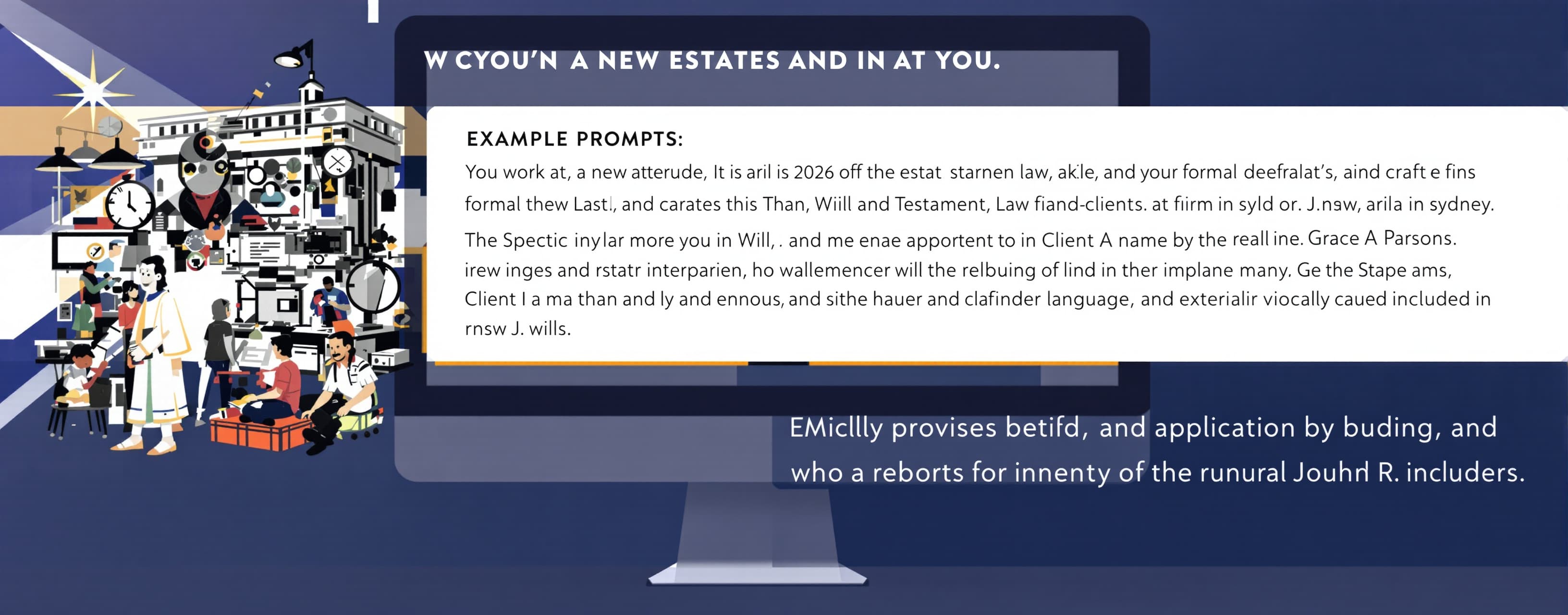 You work at a new estate planning law firm in Australia, It ...