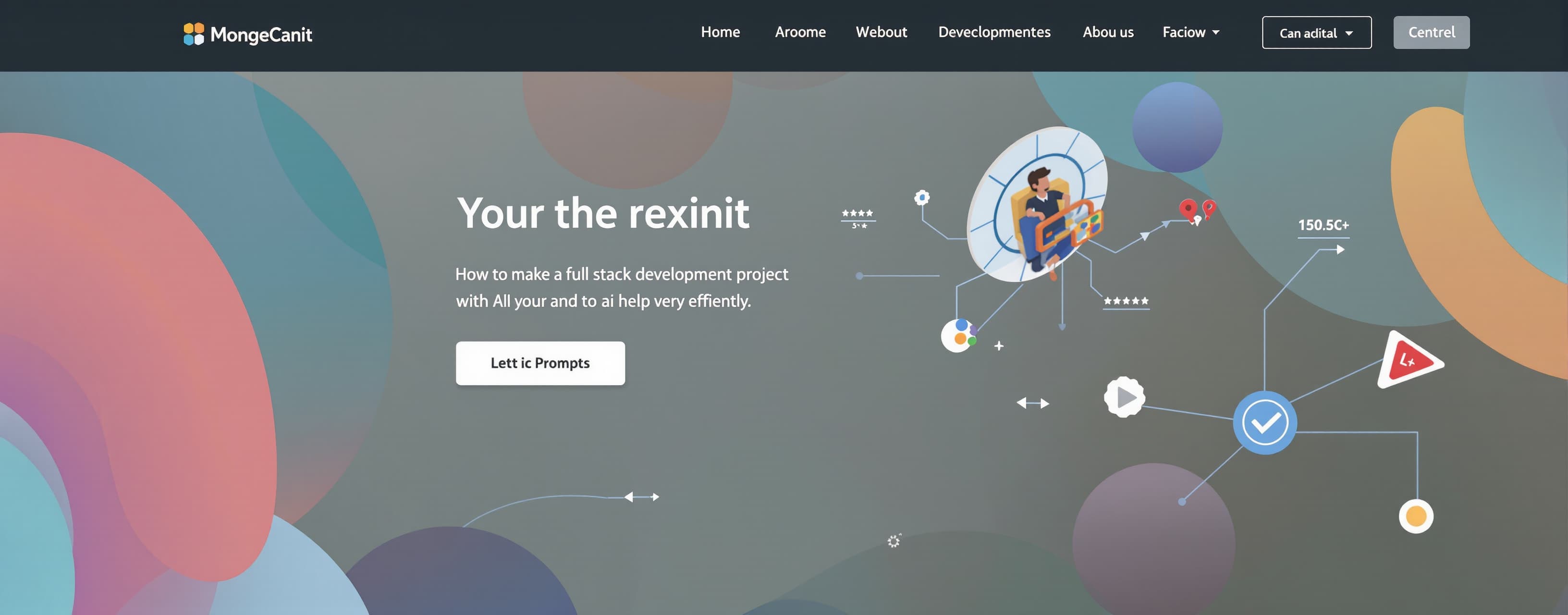 how to make a full stack web development project with ai hel...