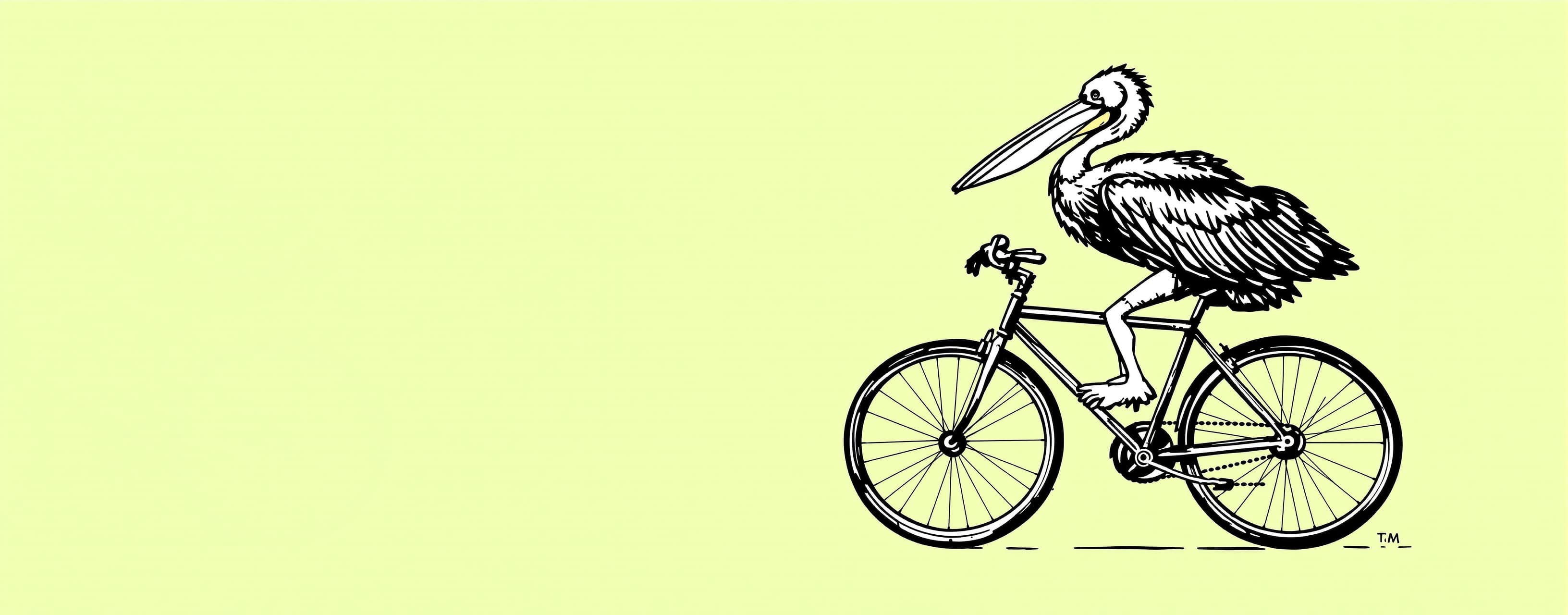 svg of a pelican riding a bicycle