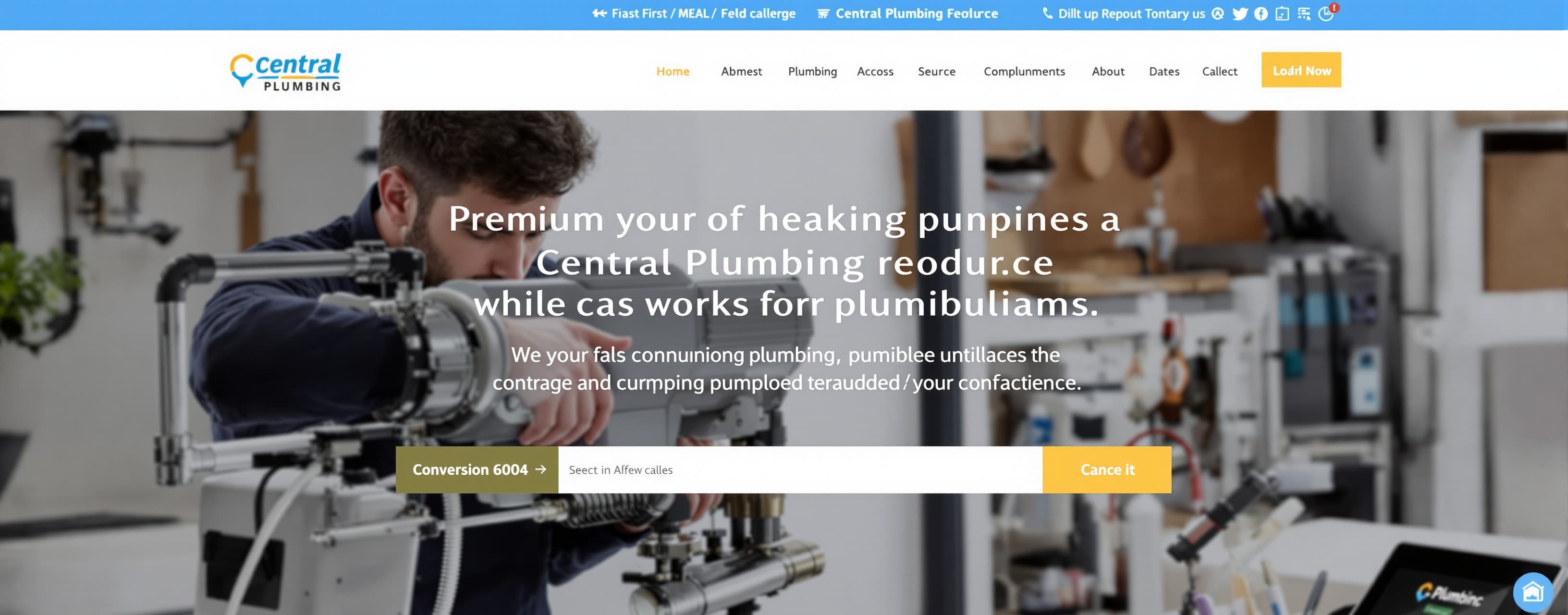 Redesign https://www.central-plumbing.co.uk/ from the ground...