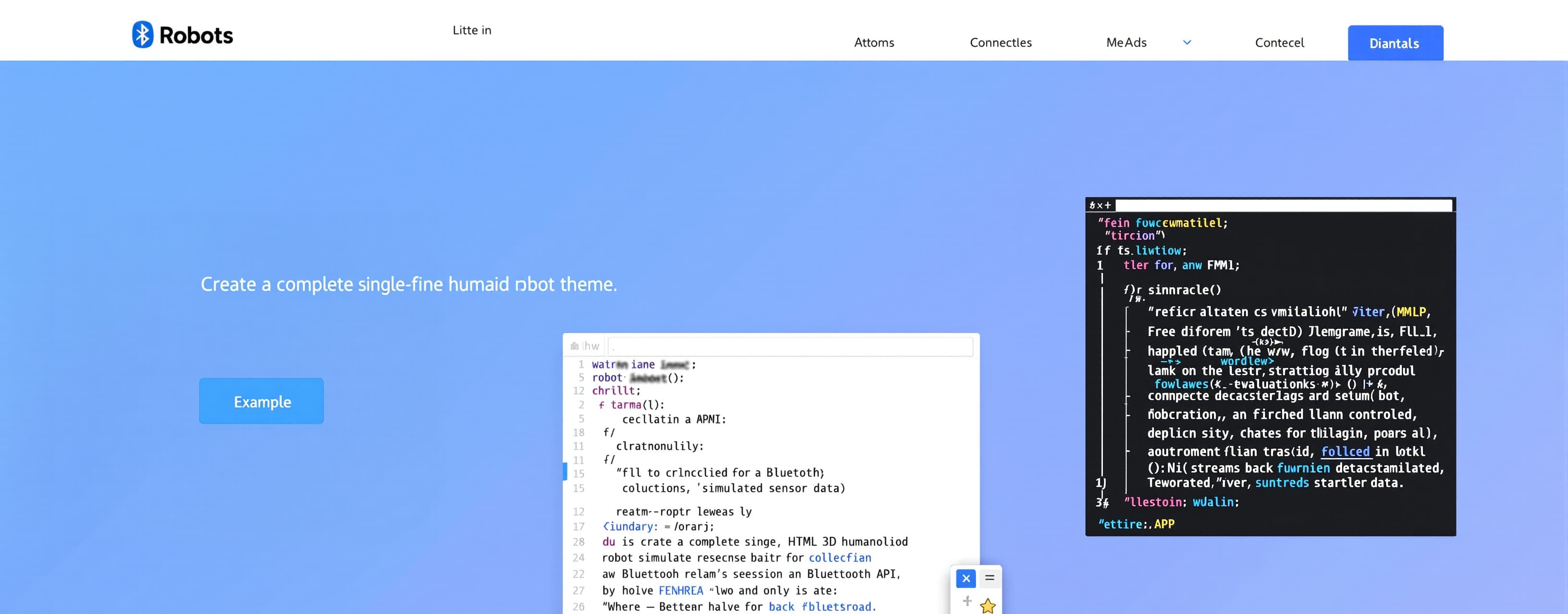 Create a complete, single-file HTML 3D humanoid robot simula...