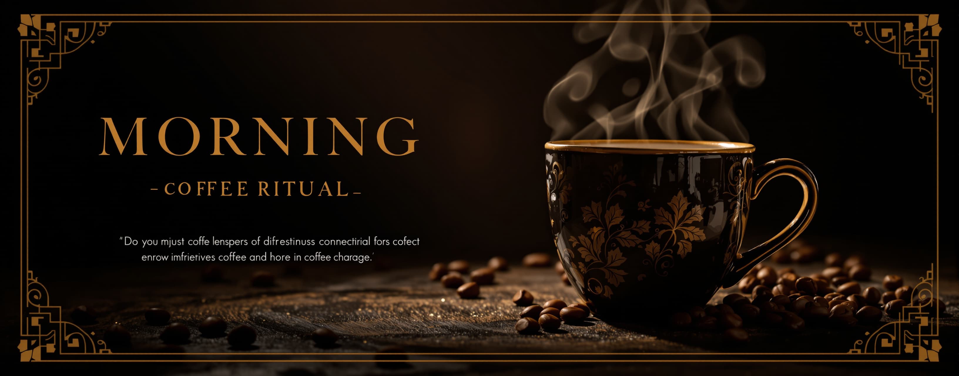 A commercial promotional poster for an artisanal coffee bran...