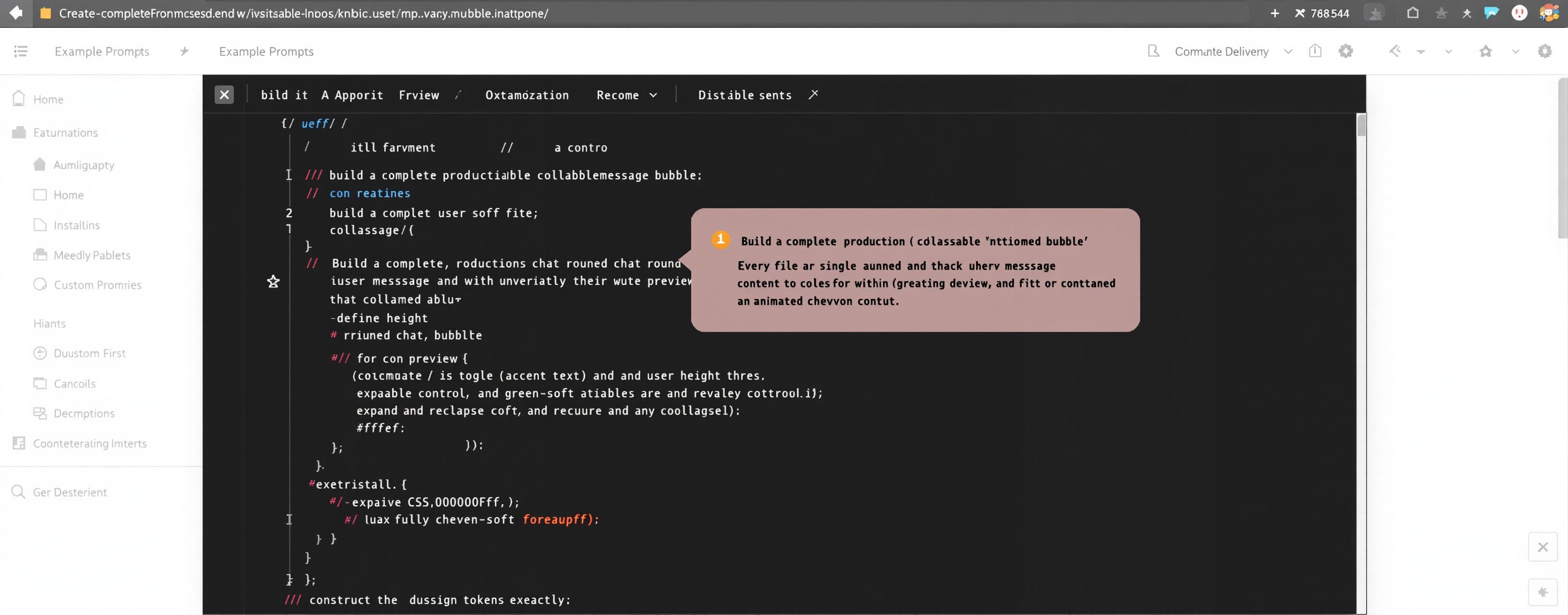 Build a complete, production-ready collapsible user-message ...