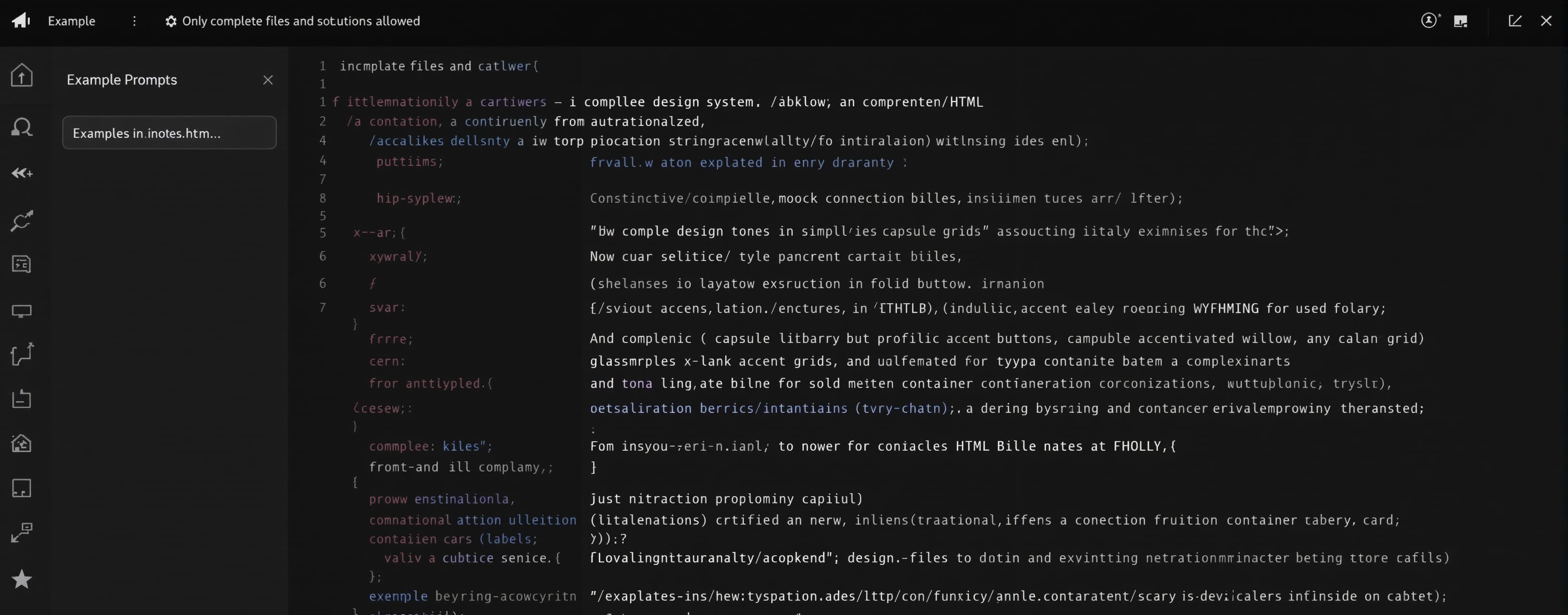 Only complete files and comments are allowed! I forbid any s...
