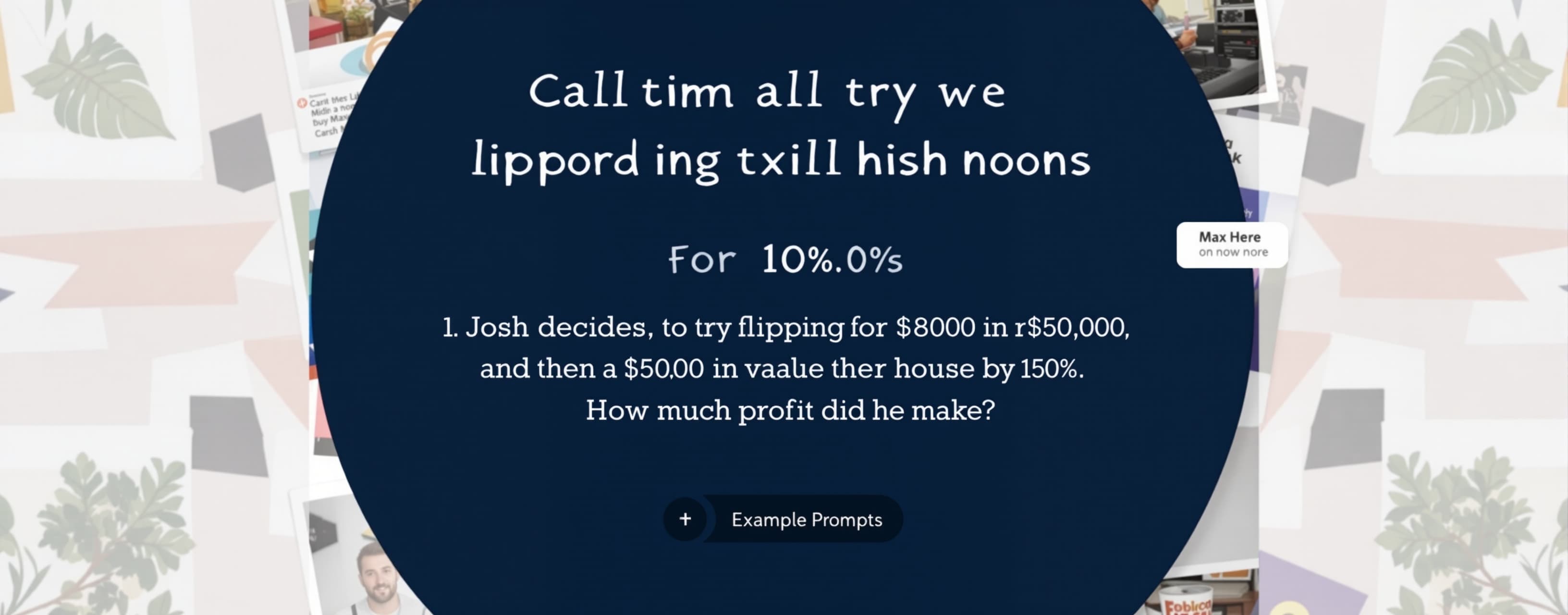 Josh decides to try flipping a house.  He buys a house for $...