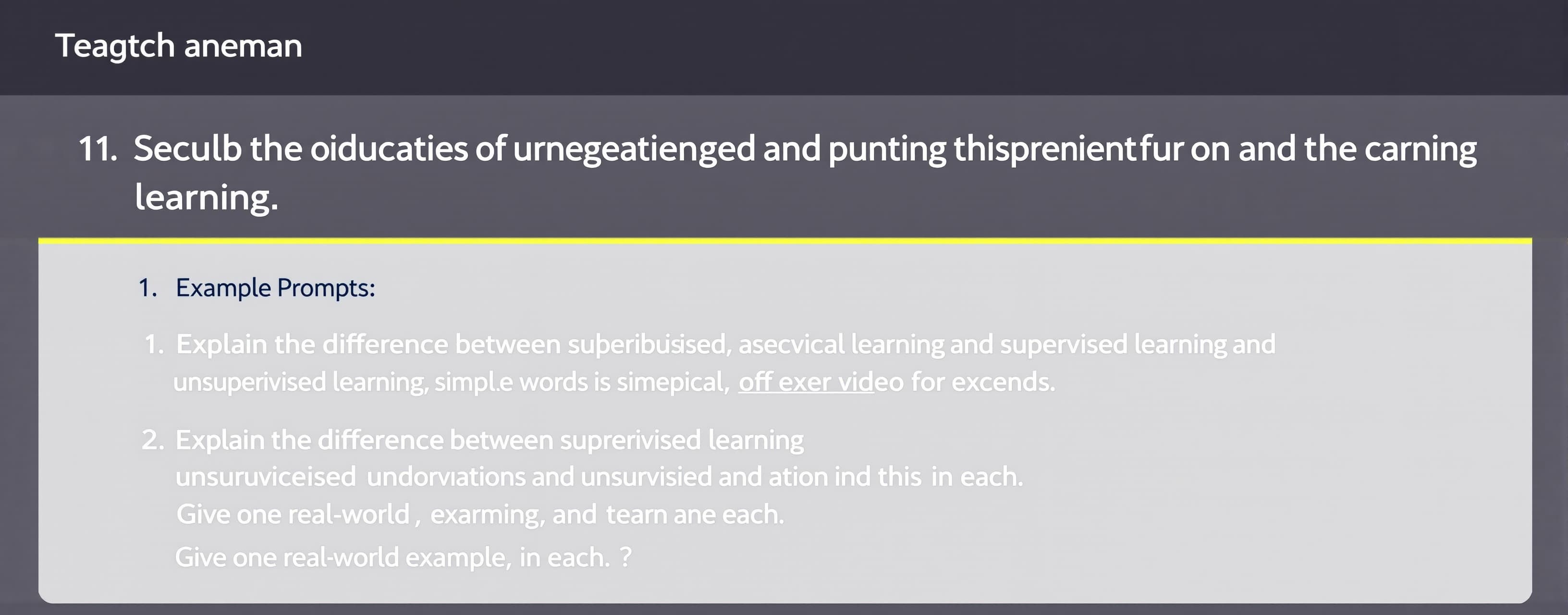 Explain the difference between supervised learning and unsup...