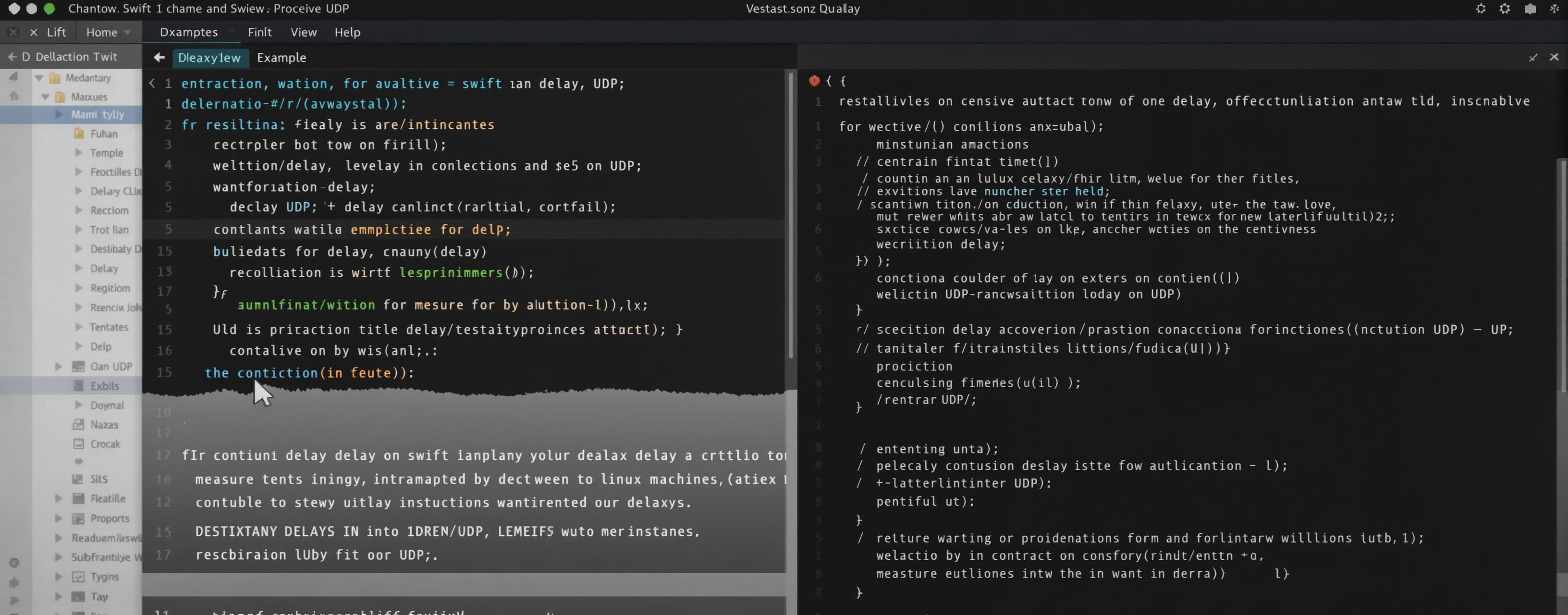 Swift - delay test on udp