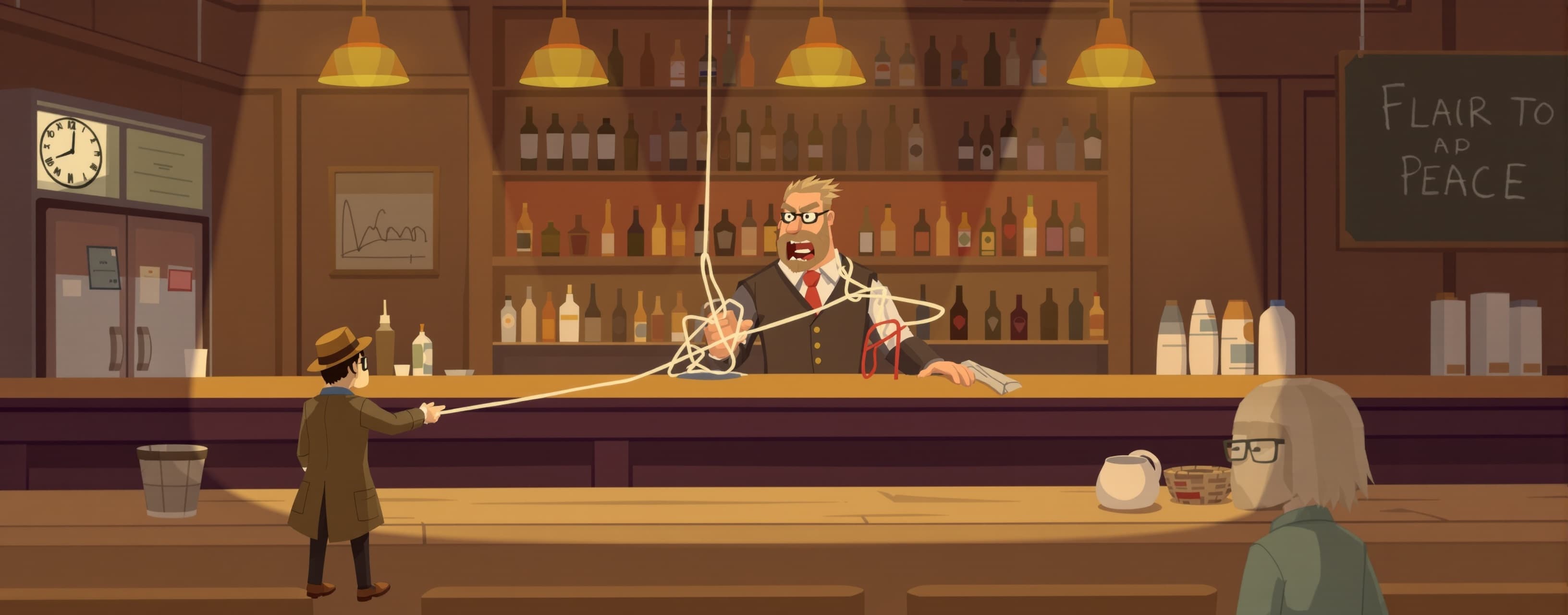 Header image for String walks into a bar