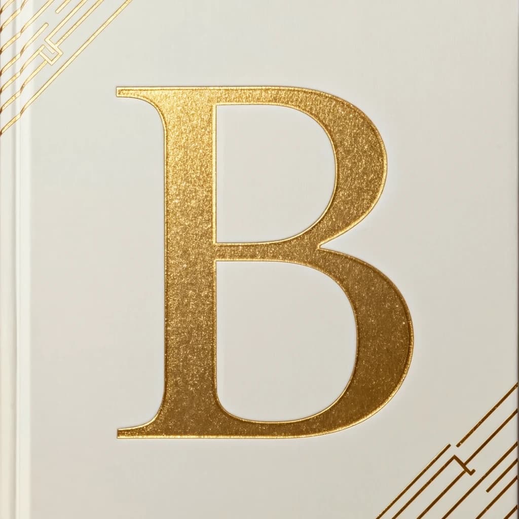 Illustrate a book cover with gold foil drop caps.