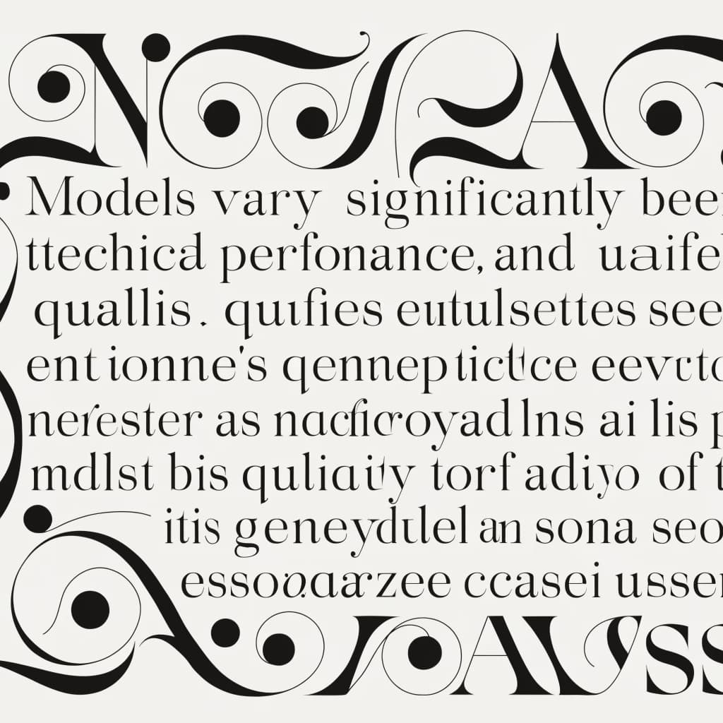 On a flat layout, write in an ornate baroque style "Models vary significantly between their technical performance, features and their quality. Artificial Analysis's intelligence index represents a generalist perspective and is useful as an indicator of the quality of responses. It is generally advisable to develop a short-list of models which best suit your use-case for customized use-case specific testing. "