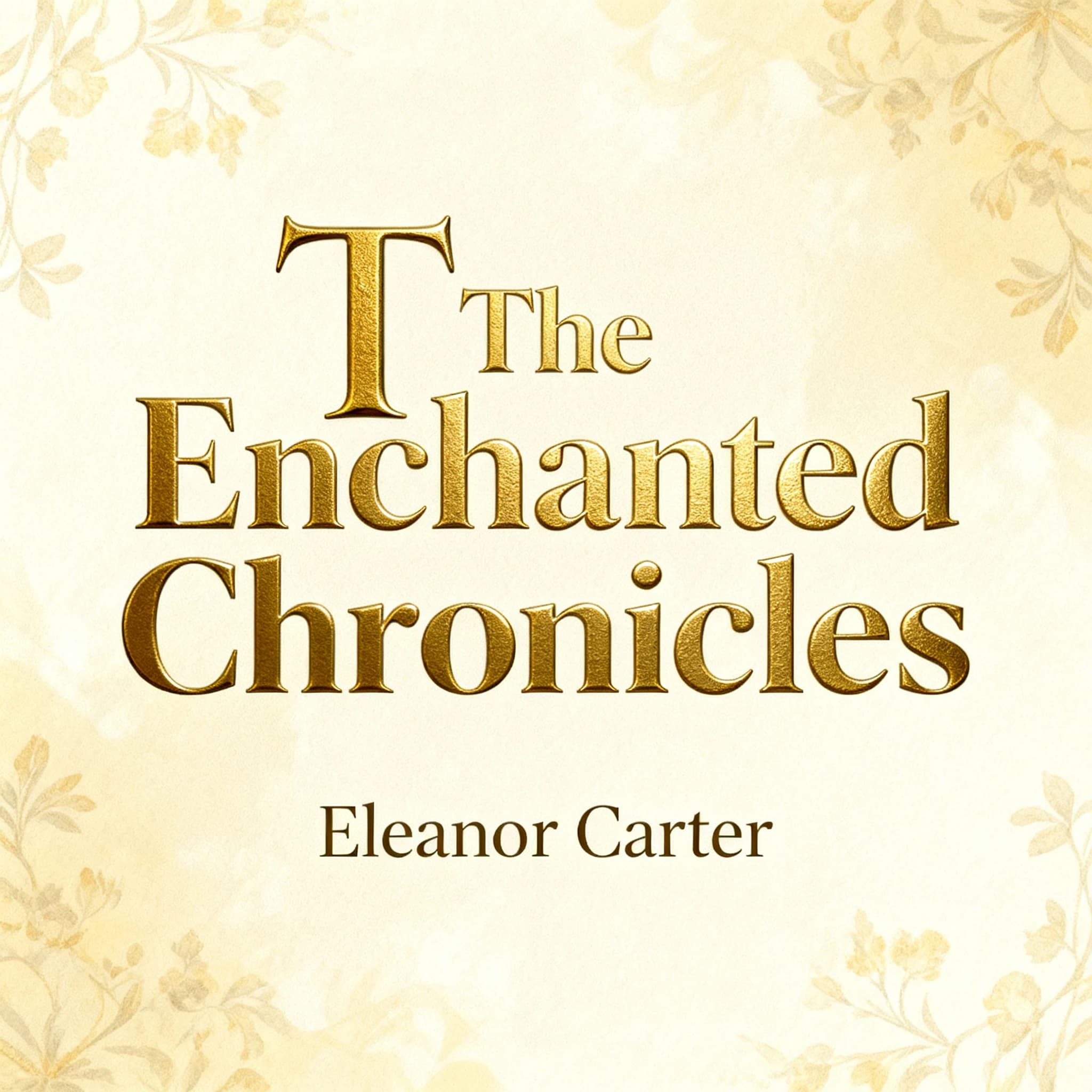 Illustrate a book cover with gold foil drop caps.