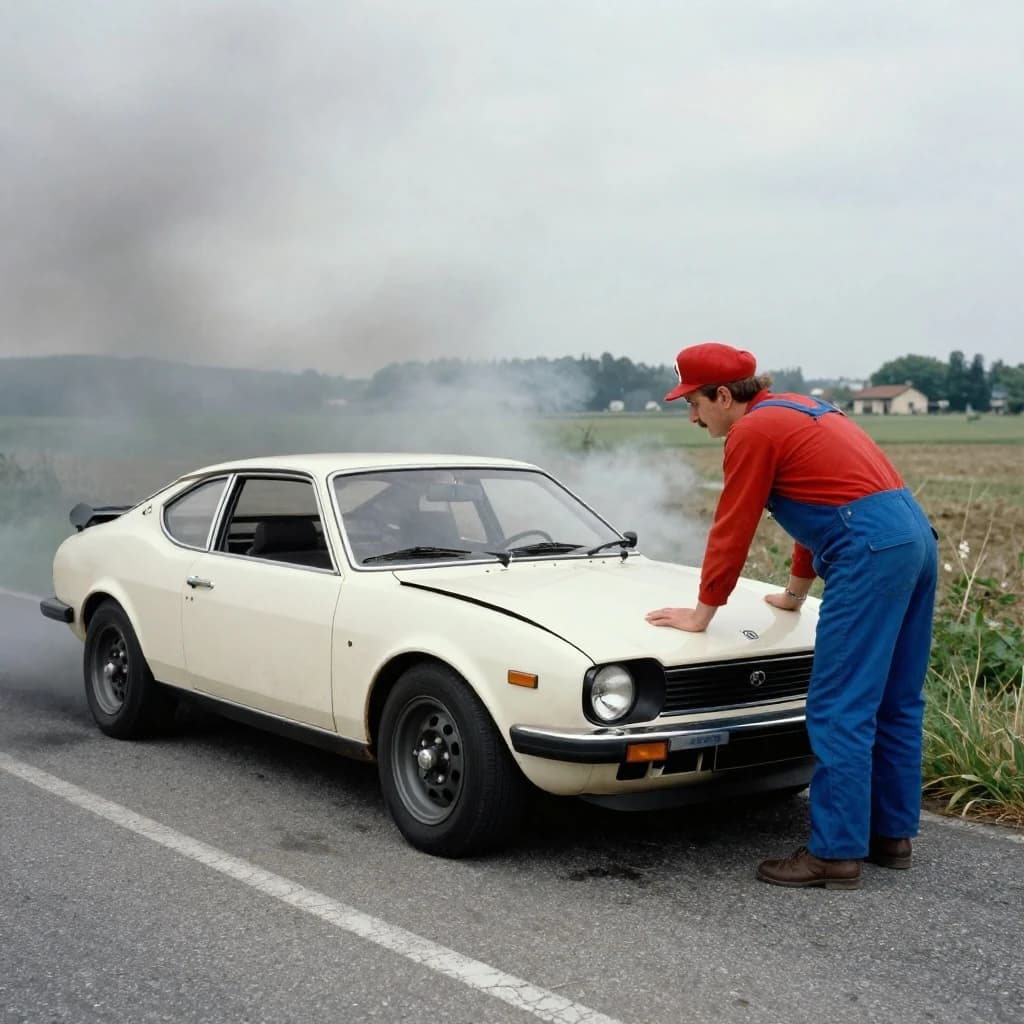 Mario examines the still smouldering wreck of the crash that took his best driver on the side of the country road. He designed this car and caused this. 3 days have passed since the crash. It's 1973 in Northern Italy.