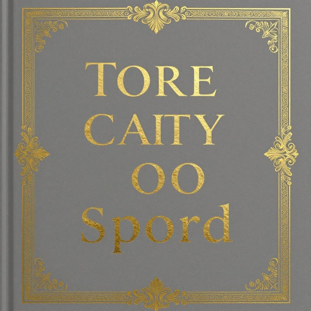 Illustrate a book cover with gold foil drop caps.