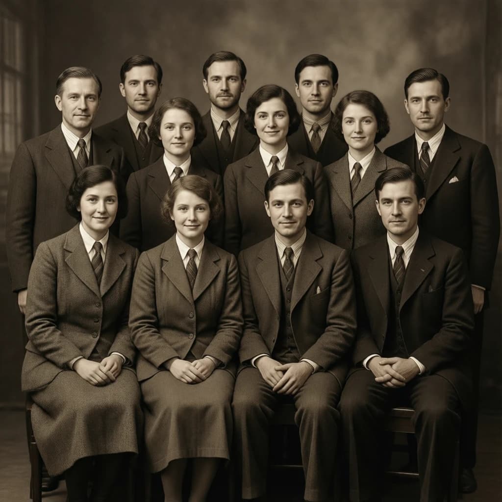 Everybody holds still and nobody smiles for the family portrait. It's 1928 in Kansas