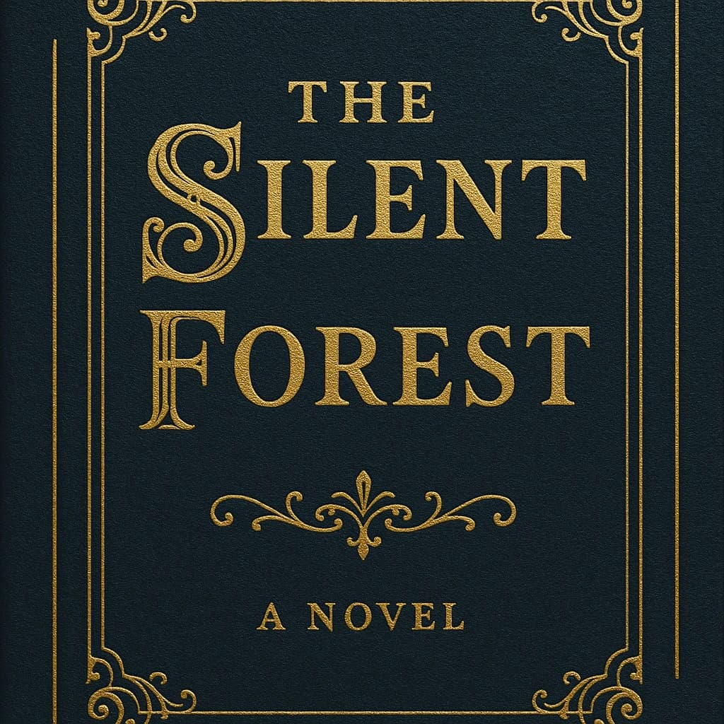 Illustrate a book cover with gold foil drop caps.