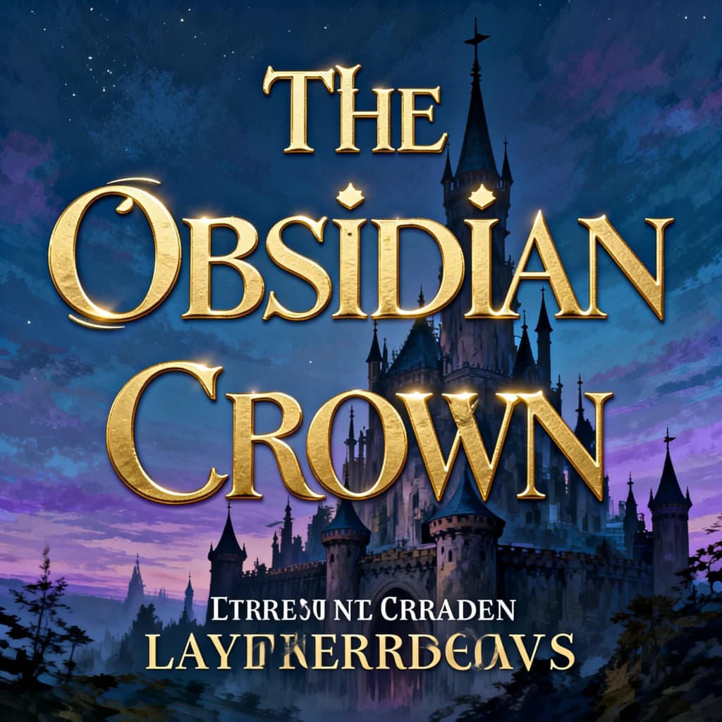 Illustrate a book cover with gold foil drop caps.