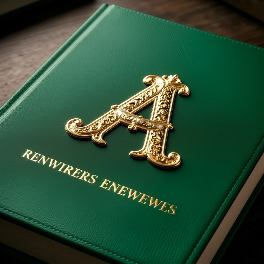 Illustrate a book cover with gold foil drop caps.