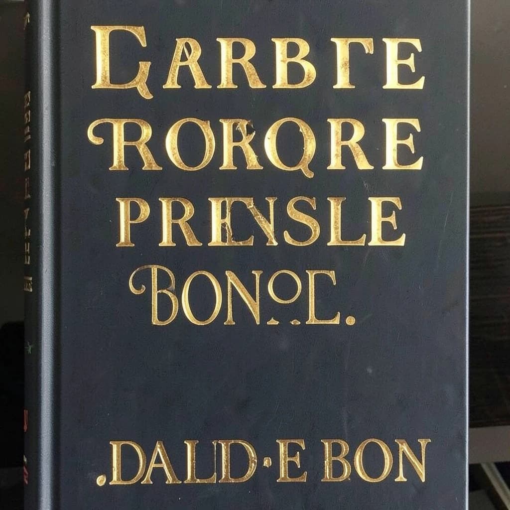 Illustrate a book cover with gold foil drop caps.