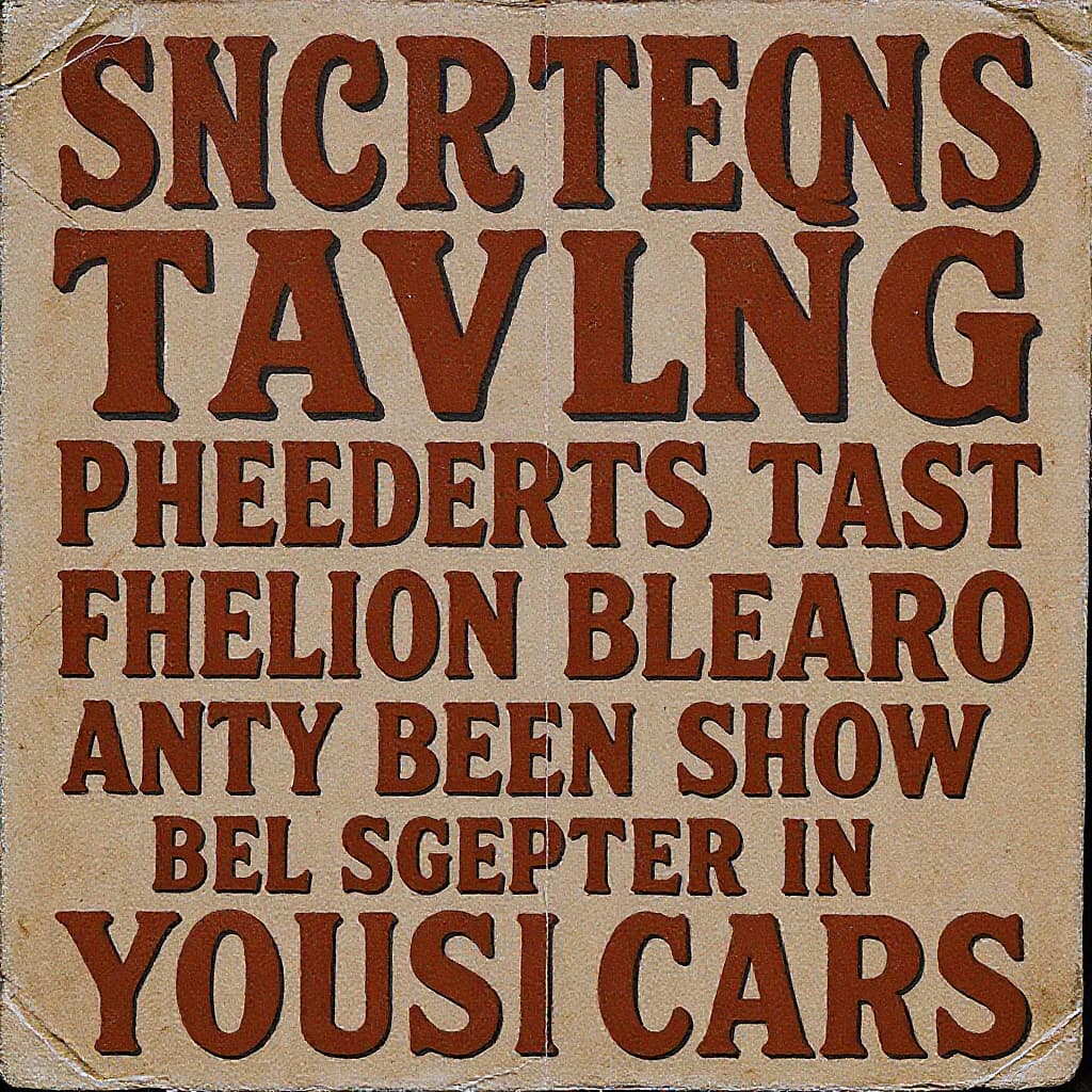 Make a 1960s concert poster featuring bold wood type, misaligned ink, creases.