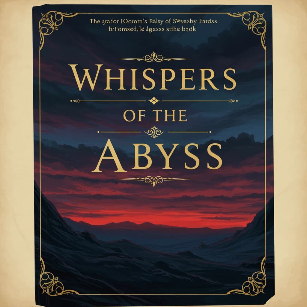 Illustrate a book cover with gold foil drop caps.