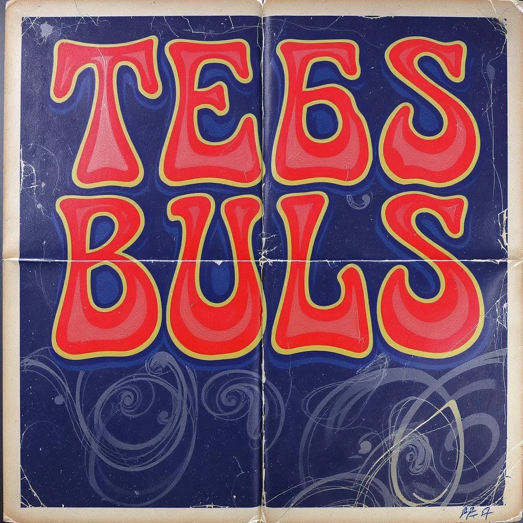 Make a 1960s concert poster featuring bold wood type, misaligned ink, creases.