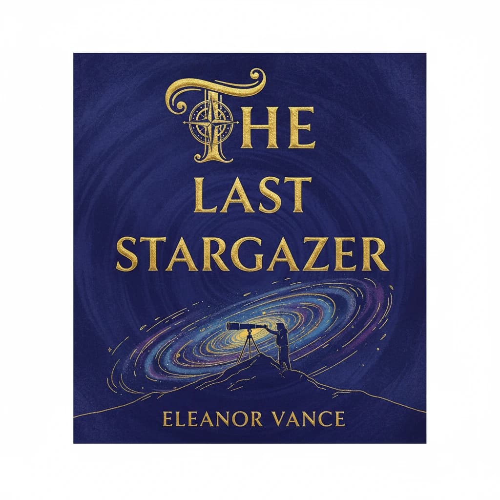 Illustrate a book cover with gold foil drop caps.