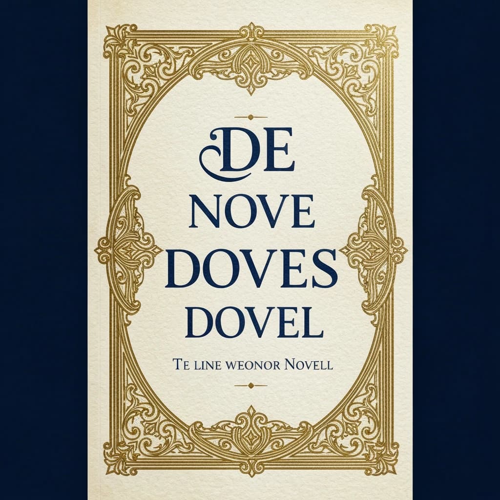 Illustrate a book cover with gold foil drop caps.