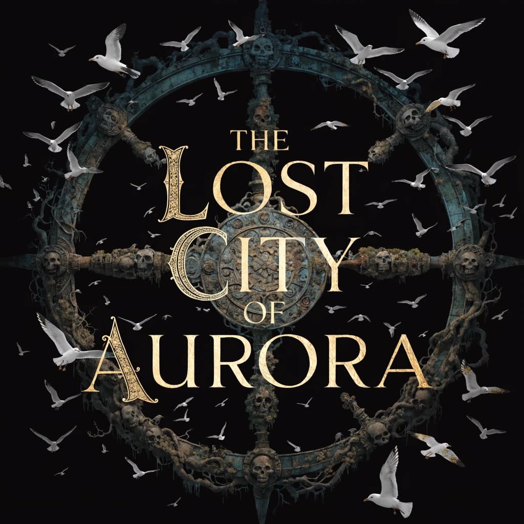 Illustrate a book cover with gold foil drop caps.