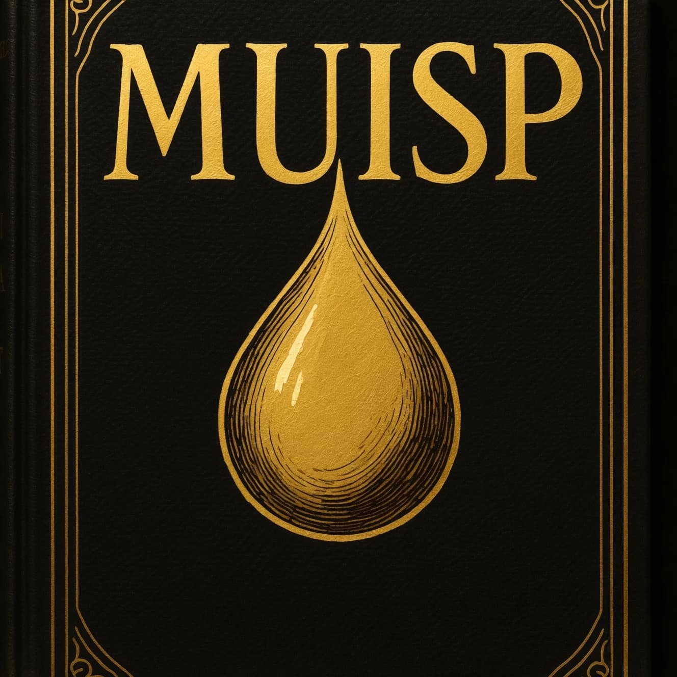 Illustrate a book cover with gold foil drop caps.