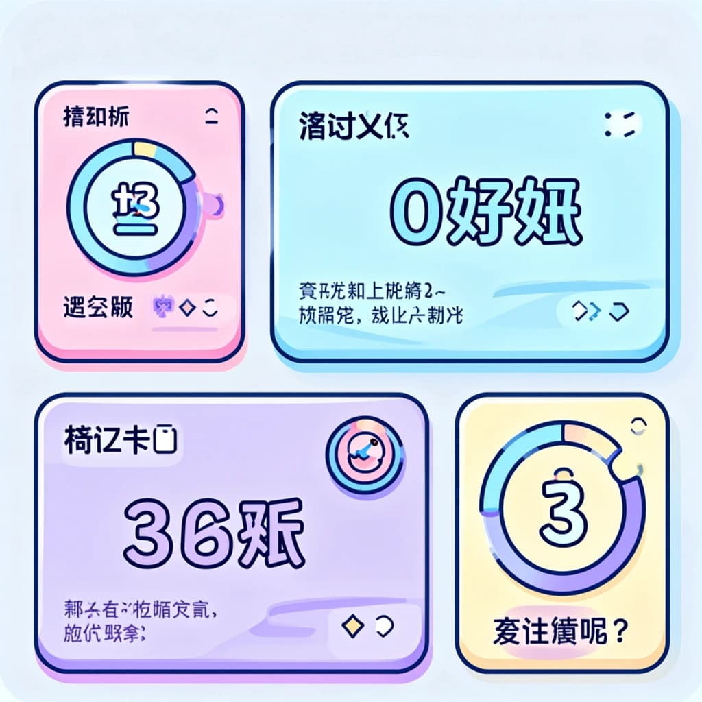 Playful mobile app dashboard, thick outlines, flat colors, friendly microcopy.