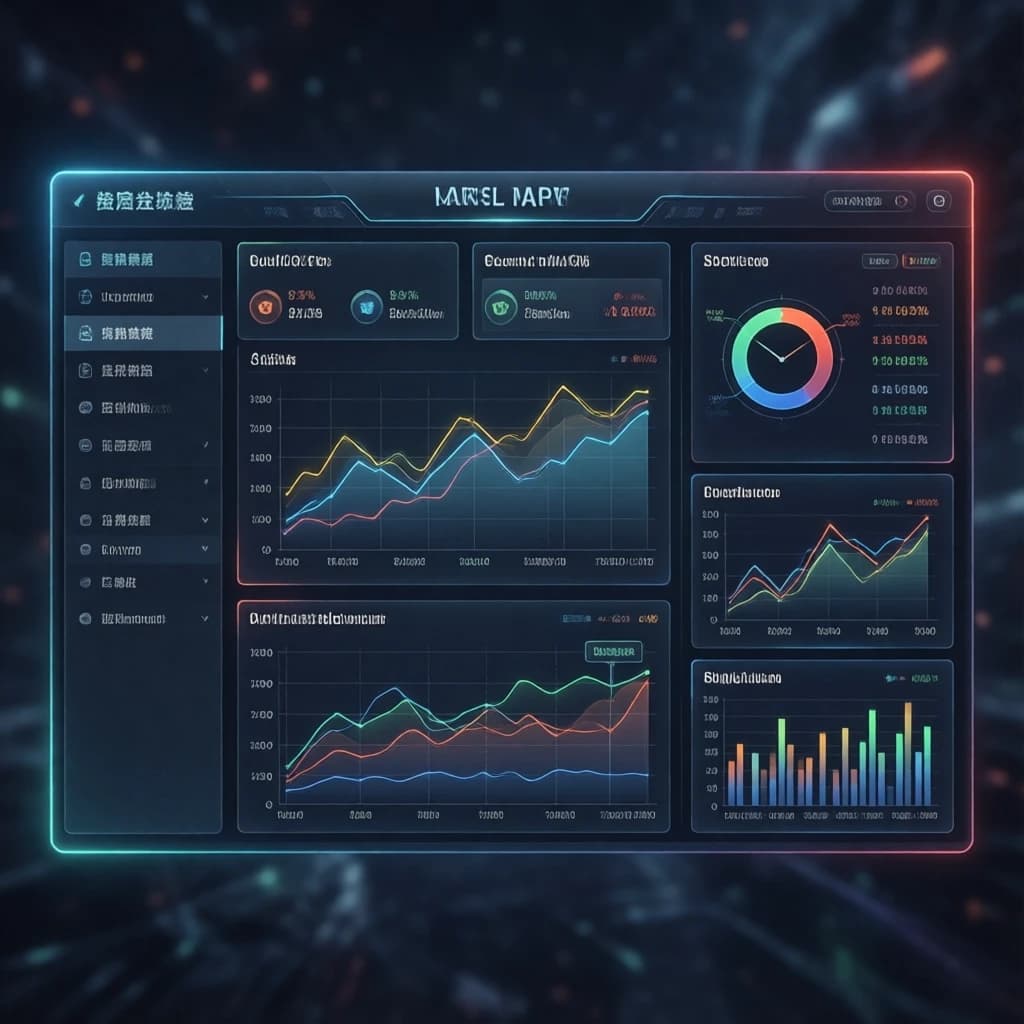 Make a dark mode finance dashboard with charts, glassmorphism, soft neon glow.