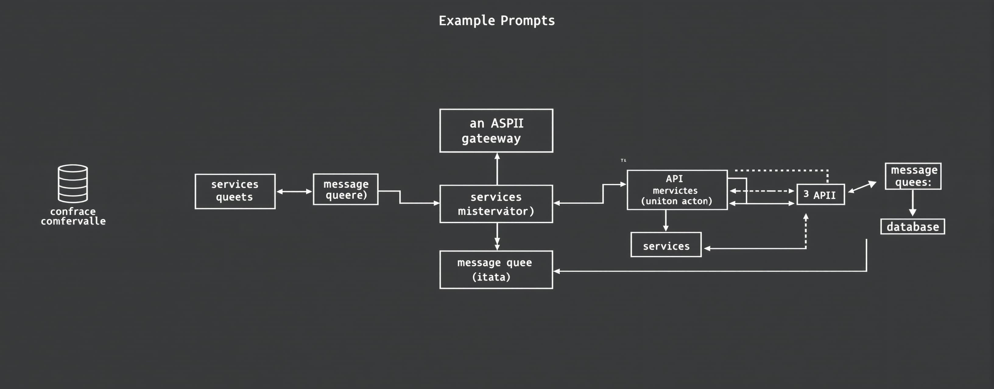 ASCII diagram microservices