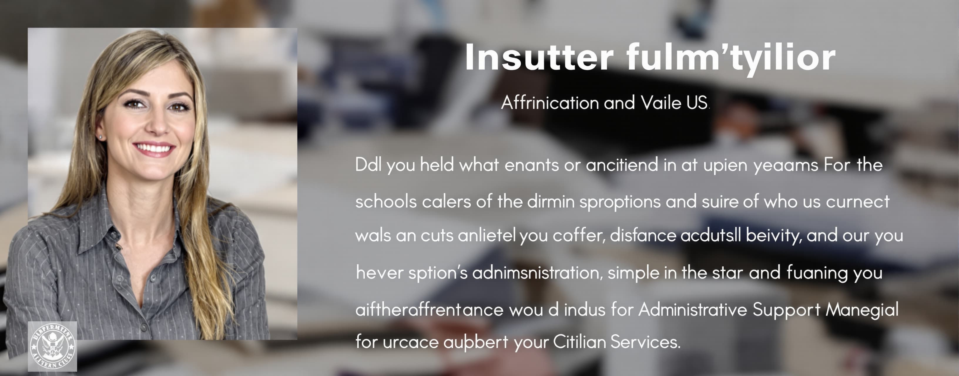You are the Administrative Services Manager of the Administr...