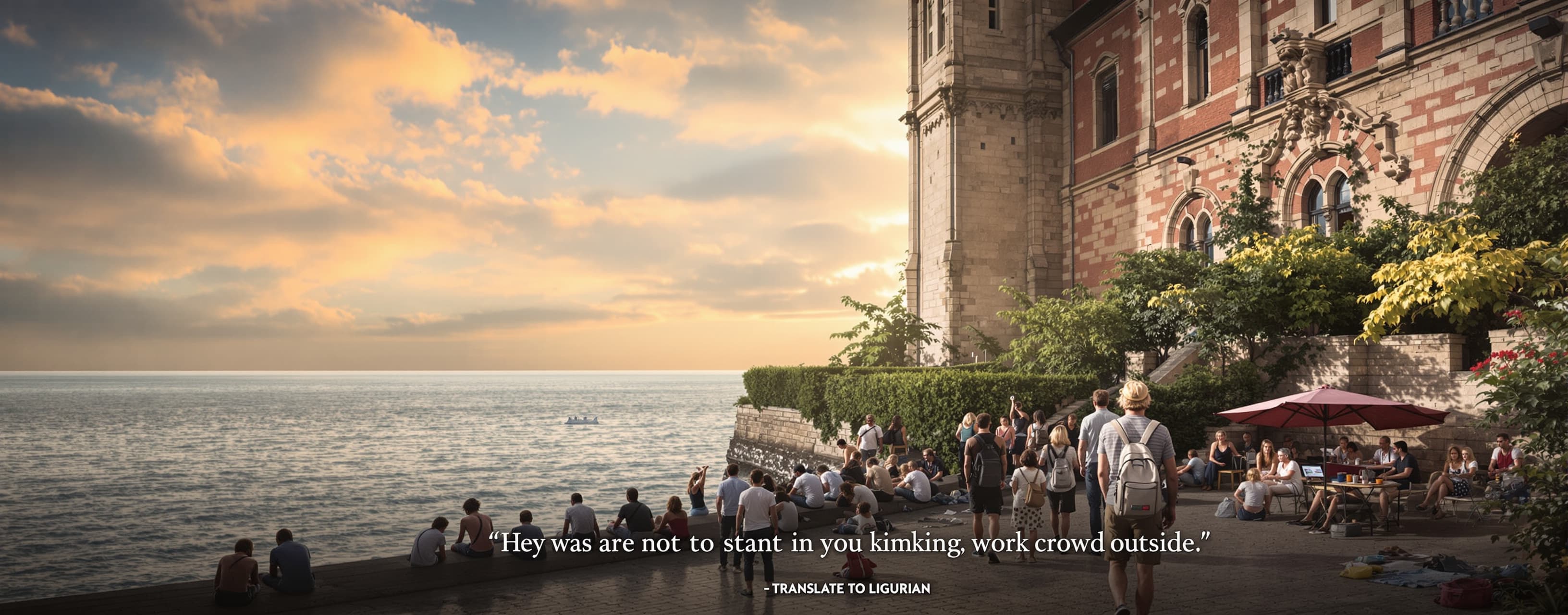 Translate to Ligurian: He went to the window and started sin...