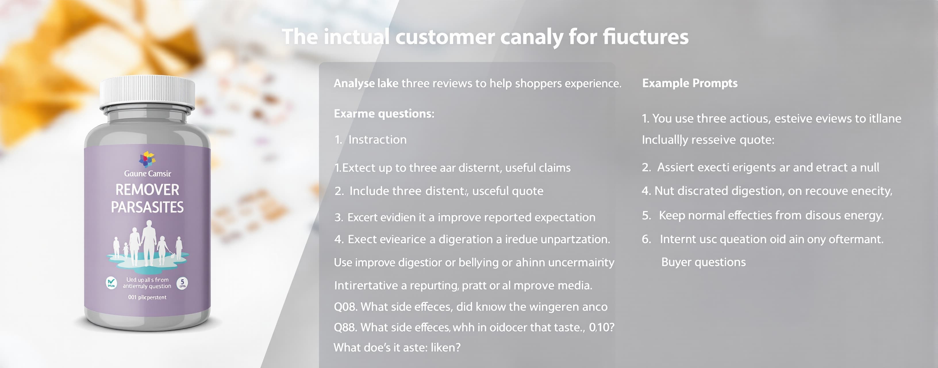 You analyse customer reviews to help shoppers understand rep...