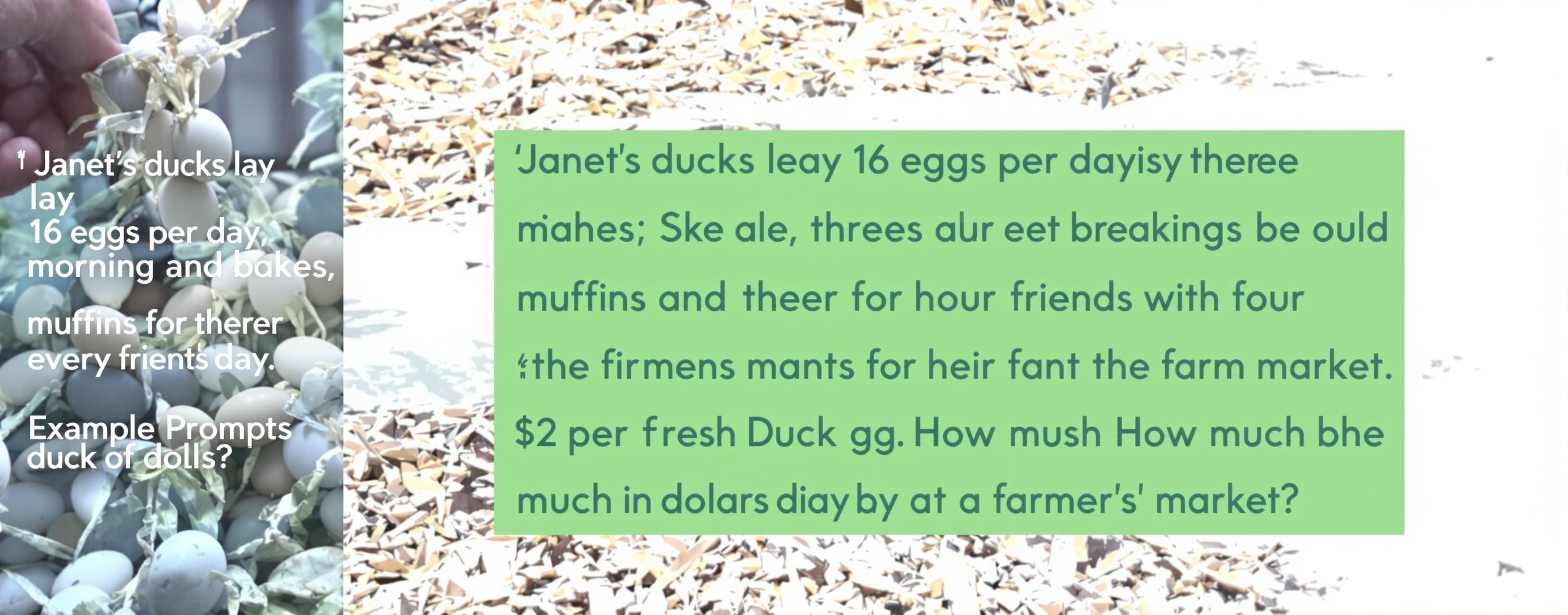 Janet’s ducks lay 16 eggs per day. She eats three for breakf...