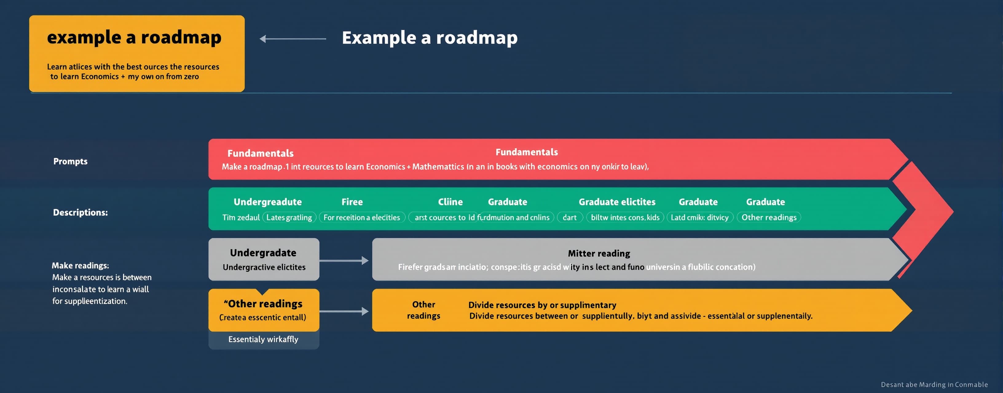 Make a roadmap with the best resources to learn Economics + ...