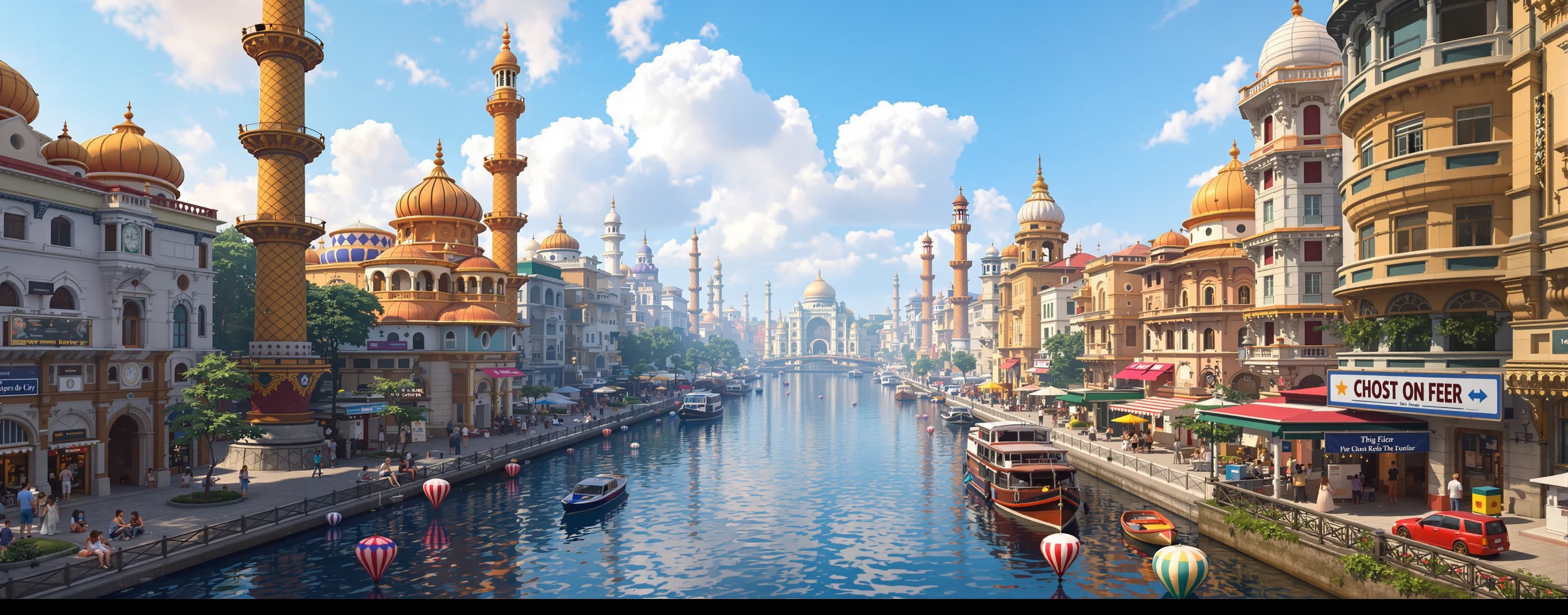 6Create code for 3d world visually stunning of a indian city
