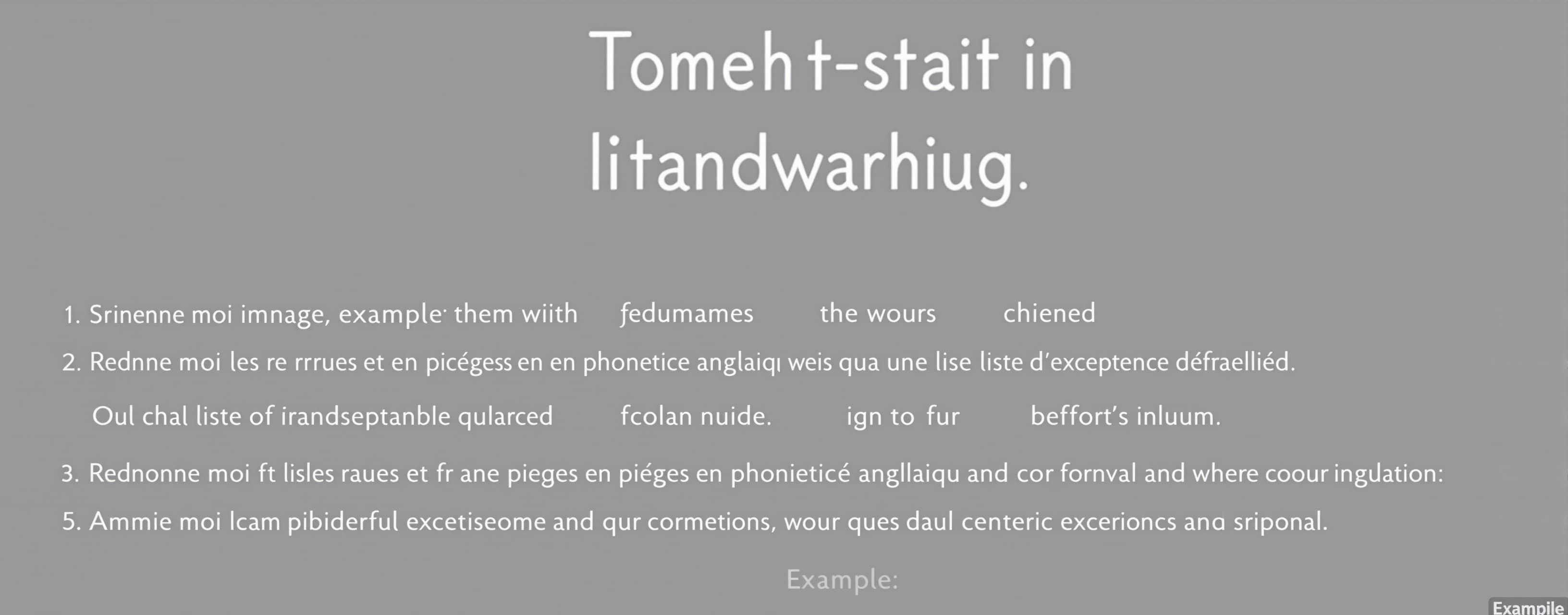Test FR anglais