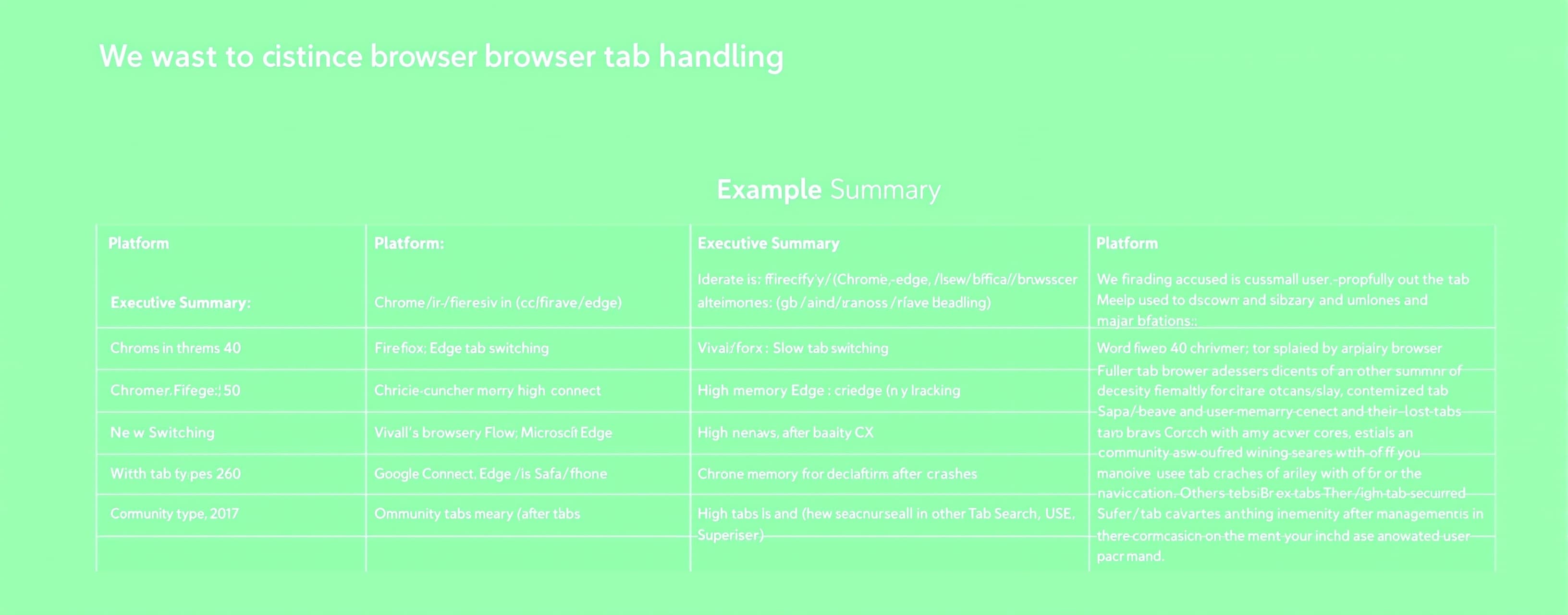 Executive Summary We identified 40 distinct user complaints ...