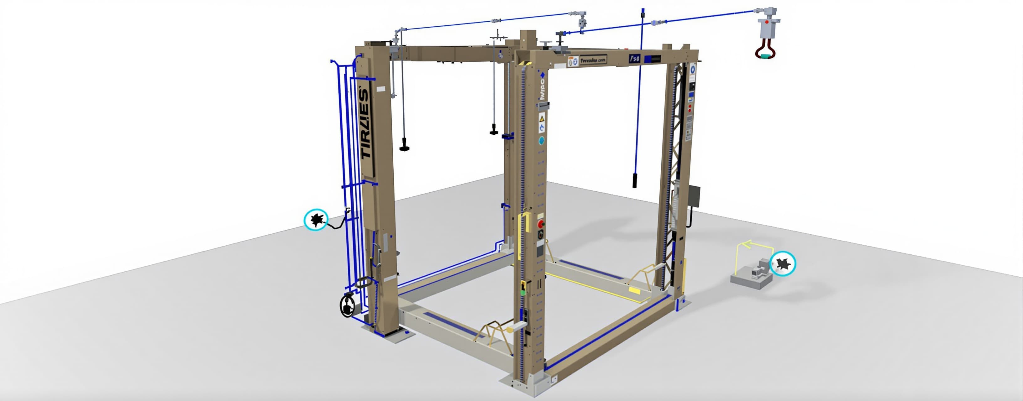 Write complete, valid Three.js code for a complete 3D model ...