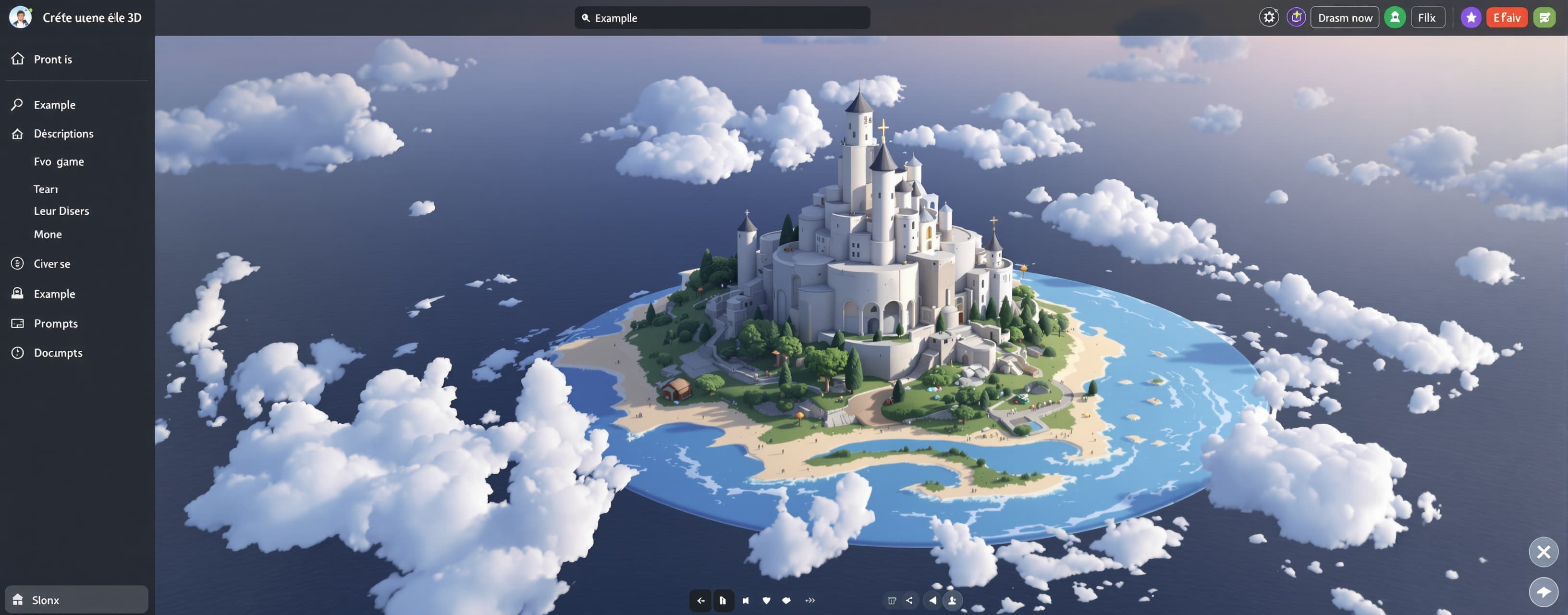 Crée une île 3d