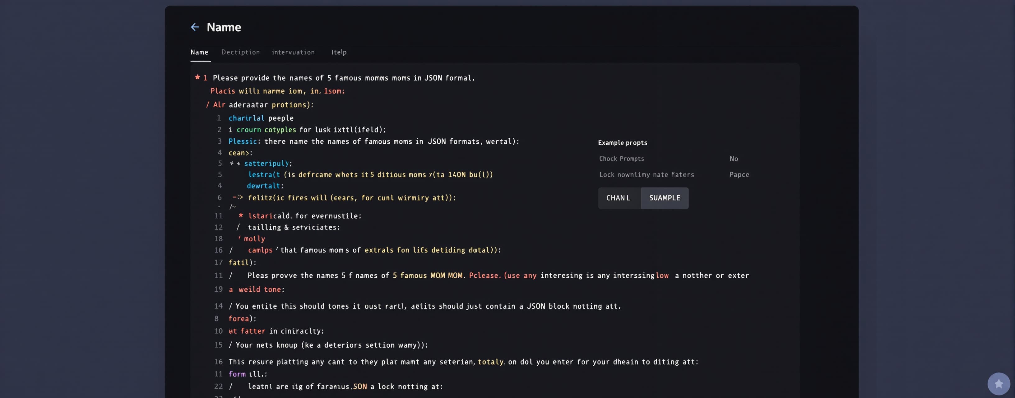 Please provide the names of 5 famous moms in JSON format. Pl...