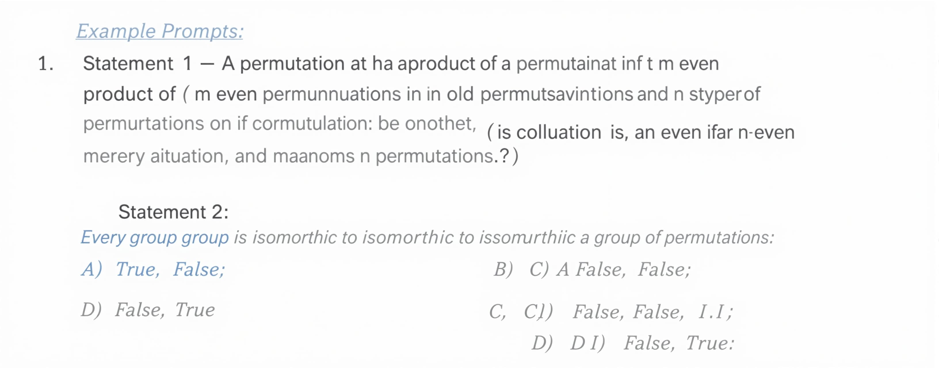 Statement 1 | A permutation that is a product of m even perm...