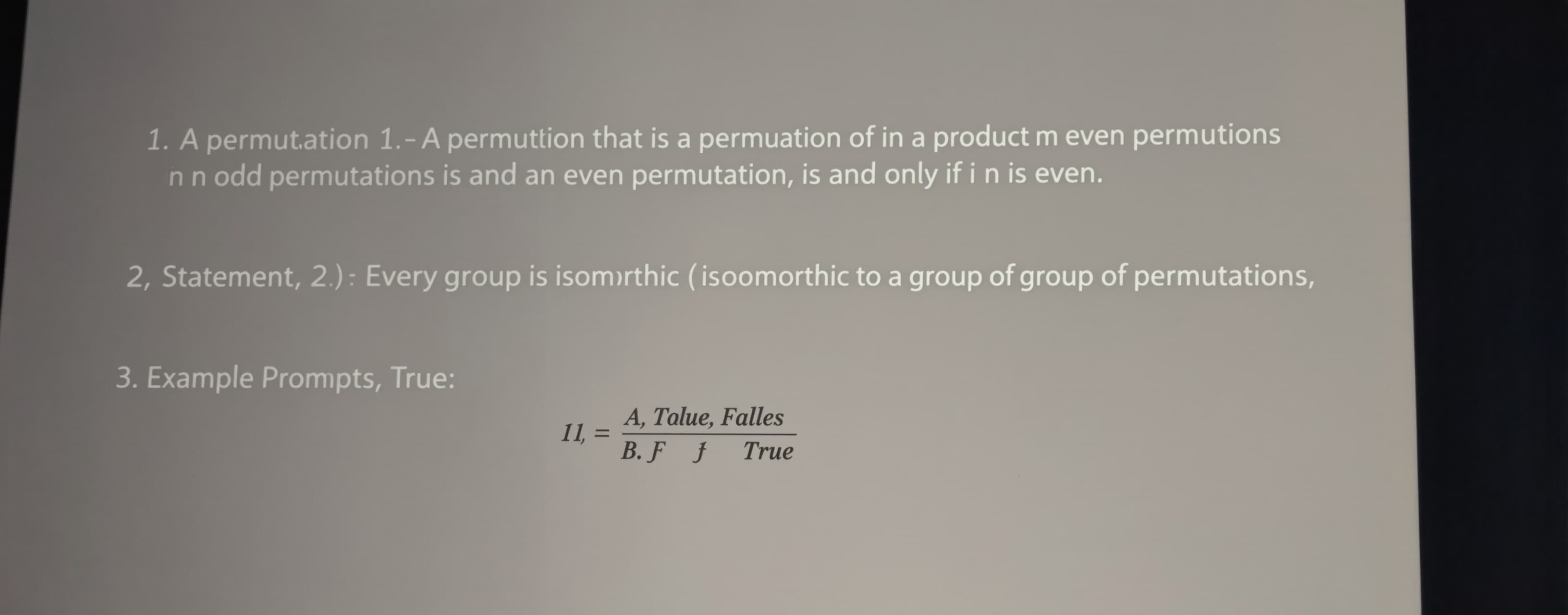 Statement 1 | A permutation that is a product of m even perm...