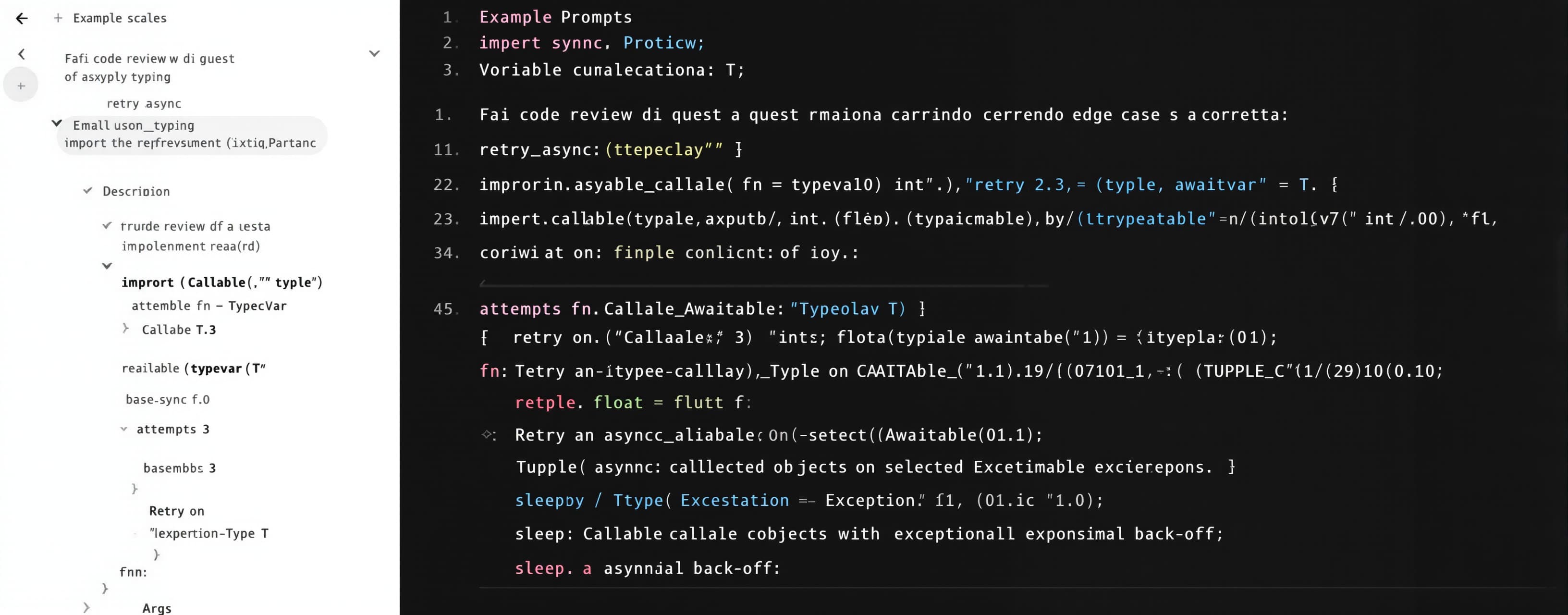 Fai code review di questa implementazione cercando bug reali...