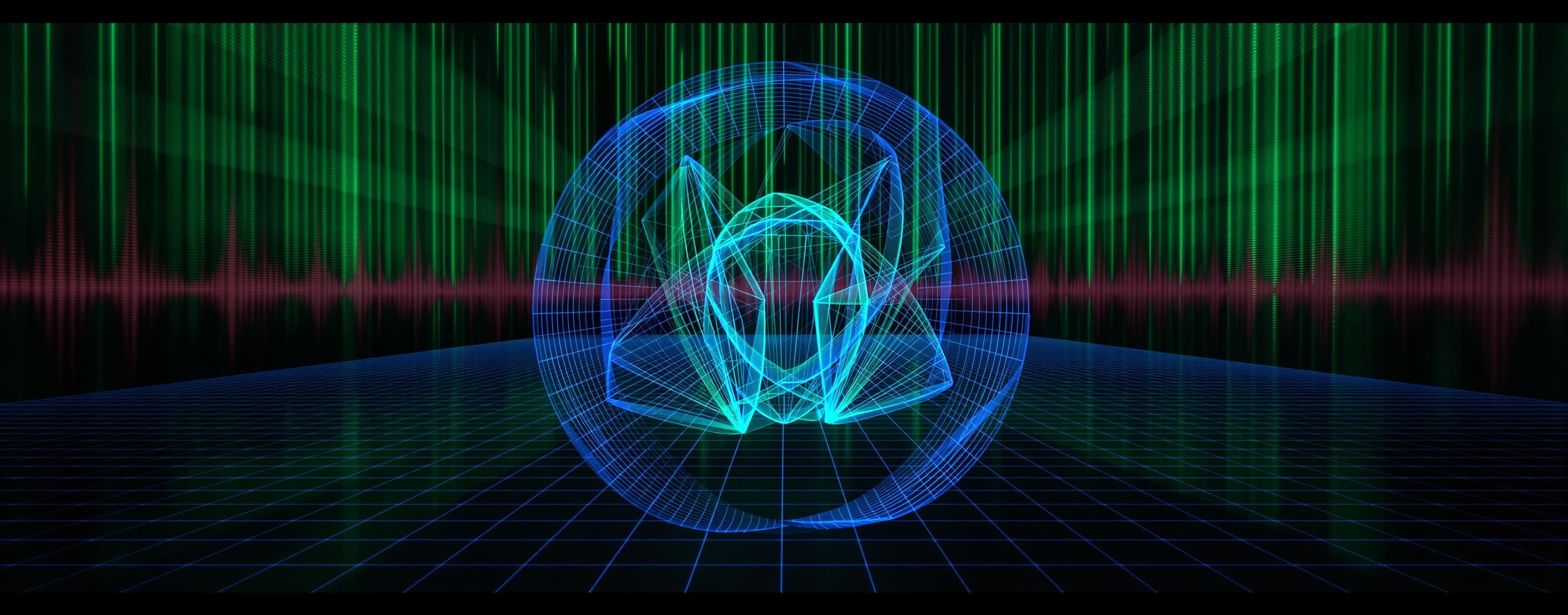 Task: Build a real-time microphone frequency-reactive hologr...
