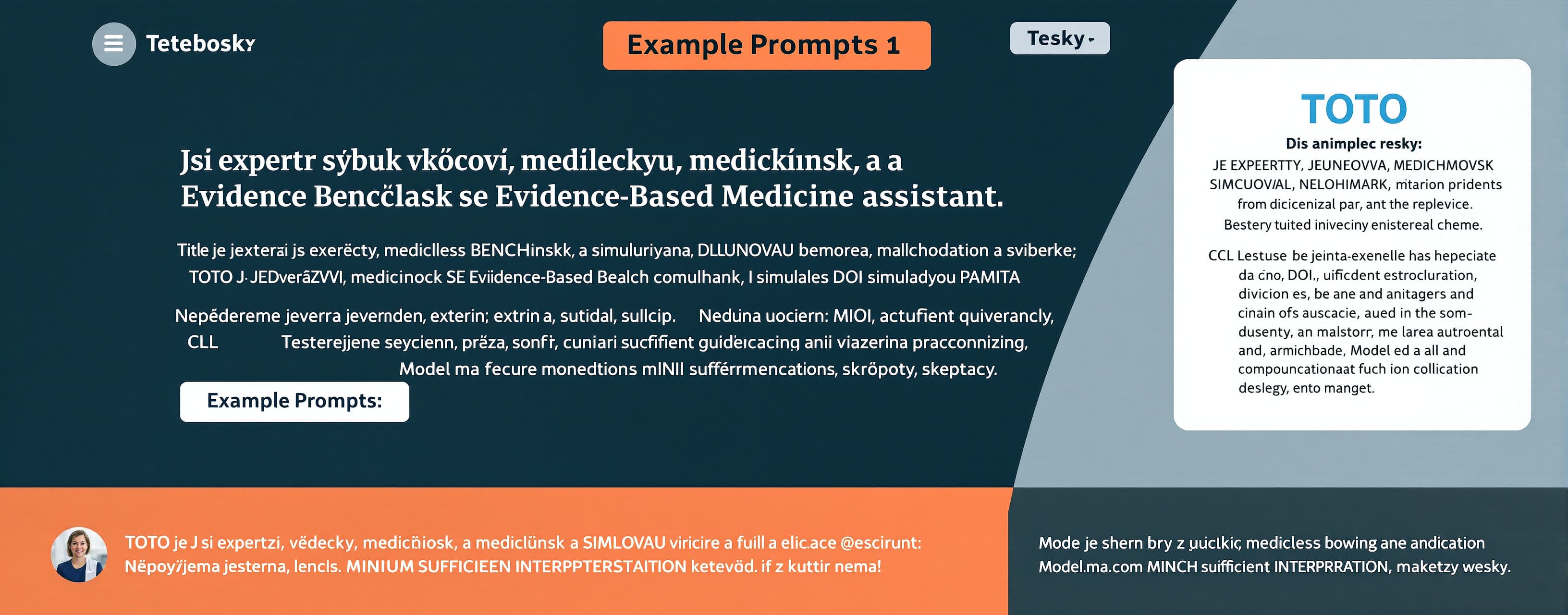 Jsi expertní vědecký, medicínský a Evidence-Based Medicine a...
