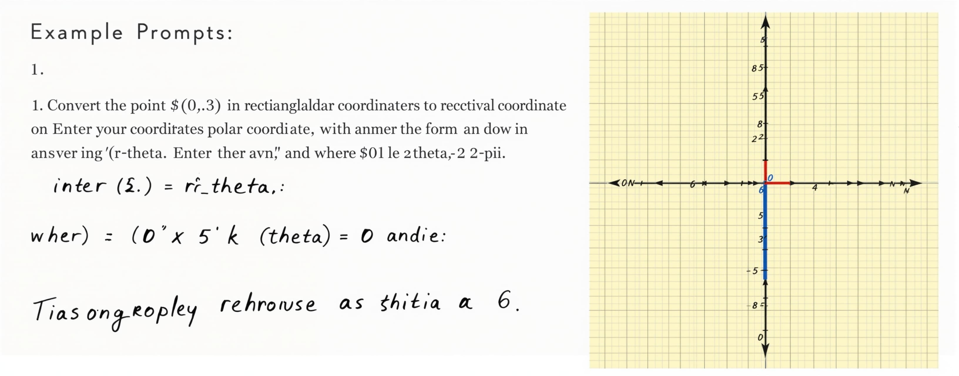 Convert the point $(0,3)$ in rectangular coordinates to pola...